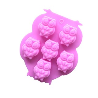 6 Khoang Cú Khuôn Silicon Bánh Khay Đá Khuôn Socola Fondant Khuôn Trang Trí Bánh Khuôn Làm Đá Khuôn Xà Phòng Làm Khuôn Nướng Bánh