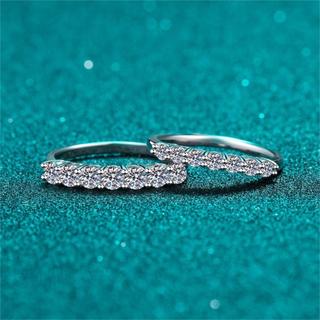 X-911    Nhẫn nữ bạc 925, 0,7 Carat Moissanite (không có giấy chứng nhận)