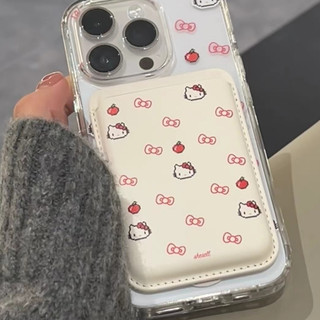 Ví đựng thẻ từ tính điện thoại hoạt hình Kitty Lovely Thích hợp cho iphone 12 13 14 15 Túi đựng thẻ điện thoại
