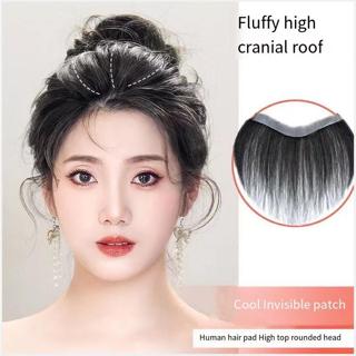 Nam Nữ M-hairline Giả Miếng Dán Tóc Nổ Tóc Giả Mảnh Một Mảnh trán Thật Miếng Dán Tóc full Tóc Người