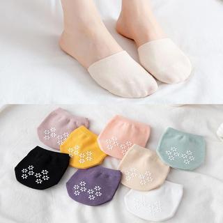Fhyl Nữ Thuyền Chống Trơn Trượt Silicon Trắng Tất Nửa Chân Thời Trang Vô Hình Tất Thấp Gót Mềm Chân Tất Dành Cho Nữ