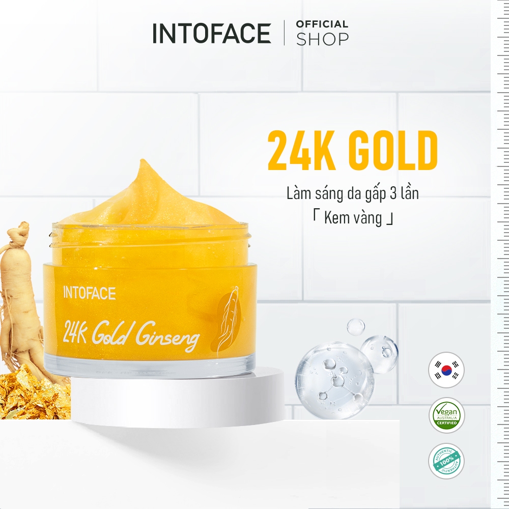 INTOFACE 24K Gold Ginseng Anti Aging Cream 55g Kem làm sáng da chống lão hóa nhân sâm vàng