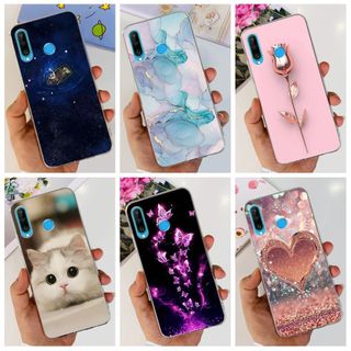 Dành Cho Huawei P30 Lite Ốp Lưng MAR-LX1M MAR-LX1A MAR-LX2 Thiết Kế Mới Vỏ Mềm Hoạt Hình Đá Cẩm Thạch Thời Trang Cho Huawei Nova 4e Shell
