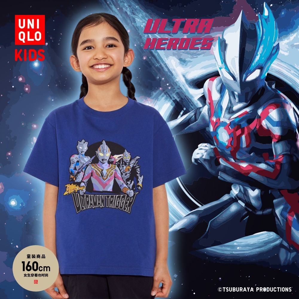 Uniqlo Bé Trai Và Bé Gái (UT) ULTRAMAN In Hình Áo Thun Nữ Tay Ngắn Siêu Anh Hùng 24 Mới 471427