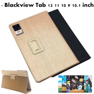  Flip Case Cho Blackview Tab 13 11 10 9 10.1 Inch Silk Pattern Cover Flip Foldable Stand Full Body Protective Case 