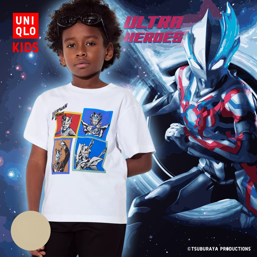 Uniqlo Bé Trai Và Bé Gái (UT) ULTRAMAN In Hình Áo Thun Nữ Tay Ngắn Siêu Anh Hùng 24 Mới 471428