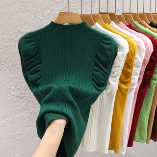 Mùa Xuân Mùa Hè Phong Cách Mới Nửa Cổ Rùa Áo Len Nữ Dệt Kim Áo Vest Mặc Ngoài Mỏng Hơn Nhìn Thời Trang Bên Trong Đáy Áo Sơ Mi Không Tay Top