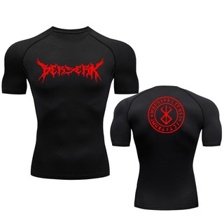 Summer Men's Short Sleeve T-Shirt Compression Sports Shirt