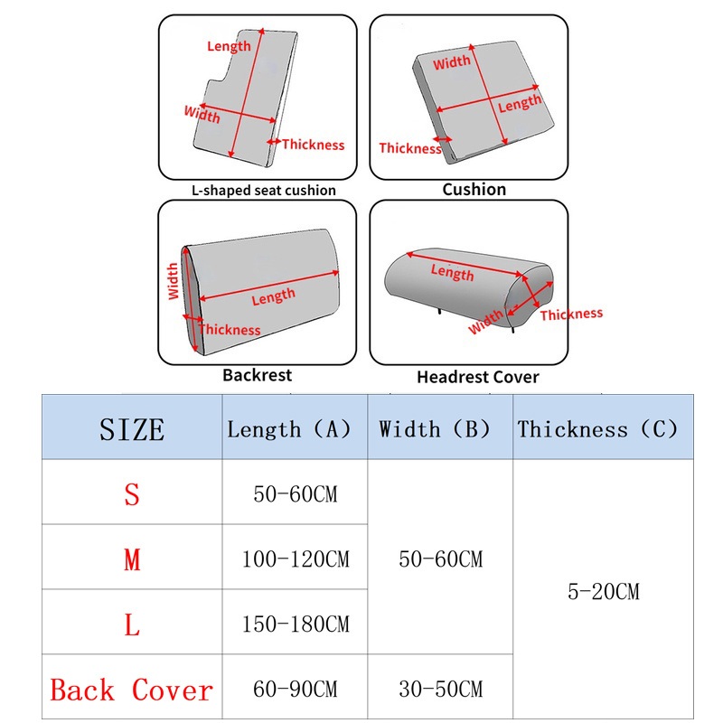 Vỏ Bọc Ghế Sofa Dệt Kim Co Giãn Hình Chữ L 1 / 2 / 3 / 4 Chỗ Ngồi Trang Trí Nội Thất Phòng Khách