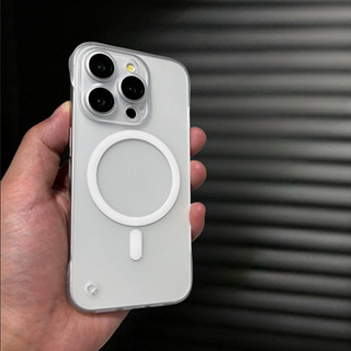 【Without edge/Matte acrylic hard case/Titan Gray】ốp lưng compatible for iPhone 12 13 14 15 pro max case