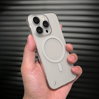 【Without edge/Matte acrylic hard case/Titan Gray】ốp lưng compatible for iPhone 12 13 14 15 pro max case