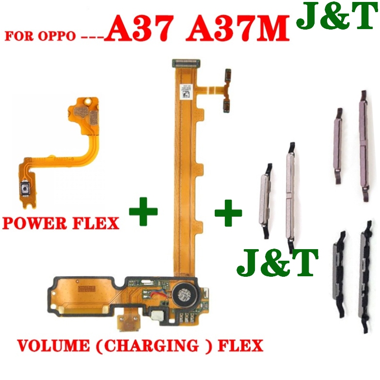 Nút âm lượng nguồn flex cho OPPO A37 A37f, A37fw, A37m (Sạc) tắt Nút bên Cáp ruy băng