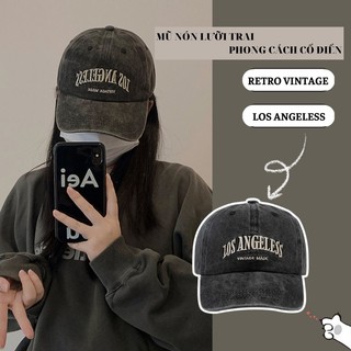 Mũ Lưỡi Trai Cotton Thêu Chữ Phong Cách Retro Cho Nam Nữ