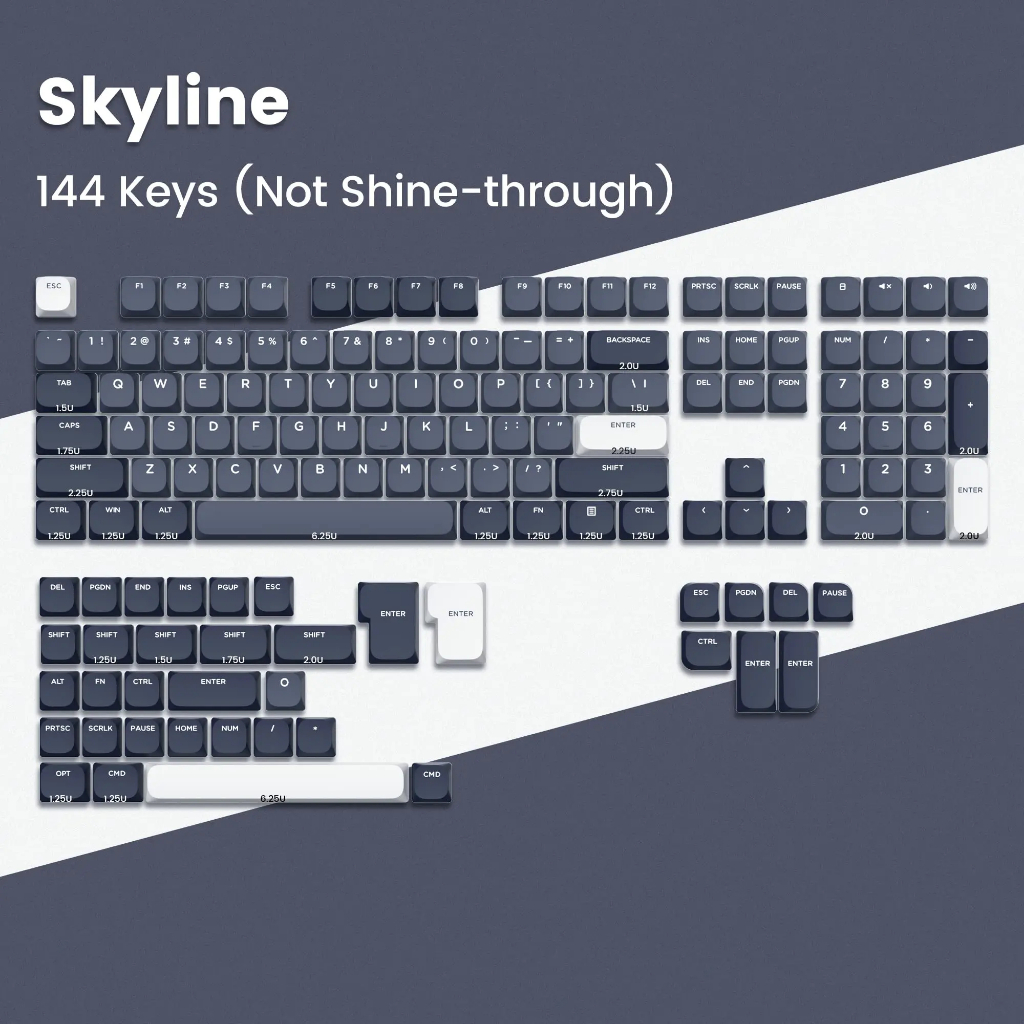144 Phím Cấu Hình Thấp Keycaps Double Shot PBT Keycap Cho Gateron MX Gamer Bàn Phím Cơ | BigBuy360 - bigbuy360.vn