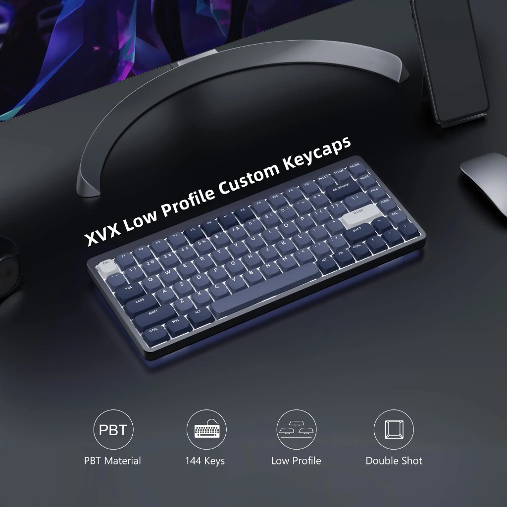 144 Phím Cấu Hình Thấp Keycaps Double Shot PBT Keycap Cho Gateron MX Gamer Bàn Phím Cơ | BigBuy360 - bigbuy360.vn