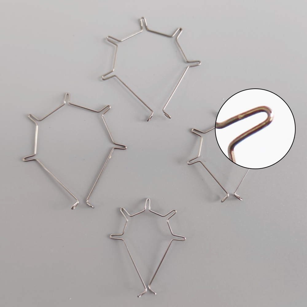 10 Cái / gói Nha Khoa Chỉnh Nha Năm Cong Mô-men Xoắn Lò Xo Phụ Trợ Dây Vòm Lớn / Giữa / Nhỏ Nha Sĩ Vật Liệu   Dental Orthodontic Five Curved Torque Spring