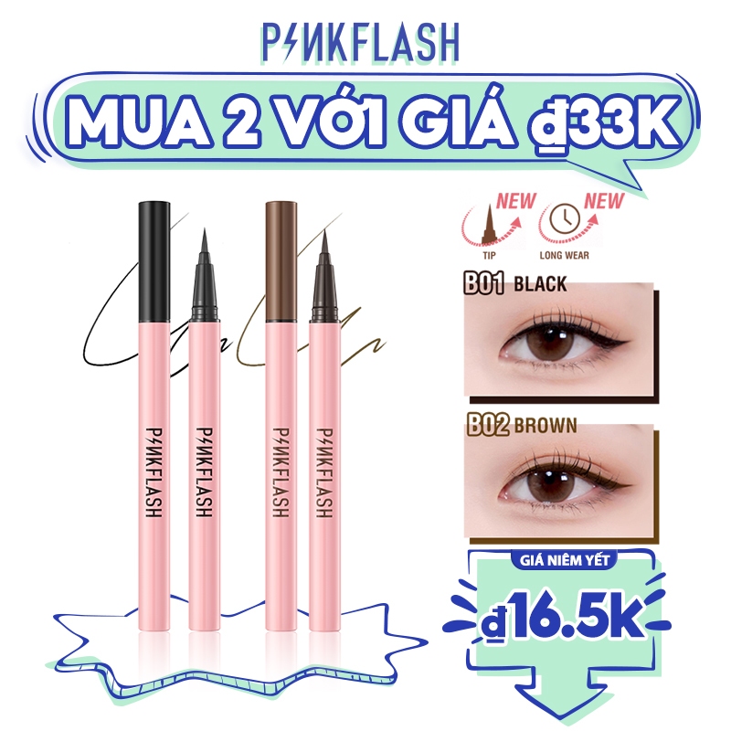 Bút kẻ mắt PINKFLASH chống thấm nước lâu phai lên màu chuẩn 0.8g