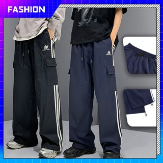 Quần Túi Hộp Nam Oversized y2k style unisex baggy thời trang Quần Ống Rộng kẻ sọc quần dài nam Cá Tính Quần Kaki Túi Hộp