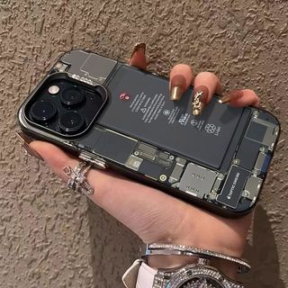 Ốp điện thoại iPhone ngoại hình pin độc đáo thời trang Thích hợp cho iPhone 11 12 13 14 15 pro max 11promax 13promax 14promax 14pro 15promax 7 8 plus xr x xs max Vỏ bảo vệ chống sốc
