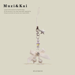 Mặt dây chuyền túi Muzikai Ngọc trai nơ hạt chuỗi móc khóa mặt dây chuyền