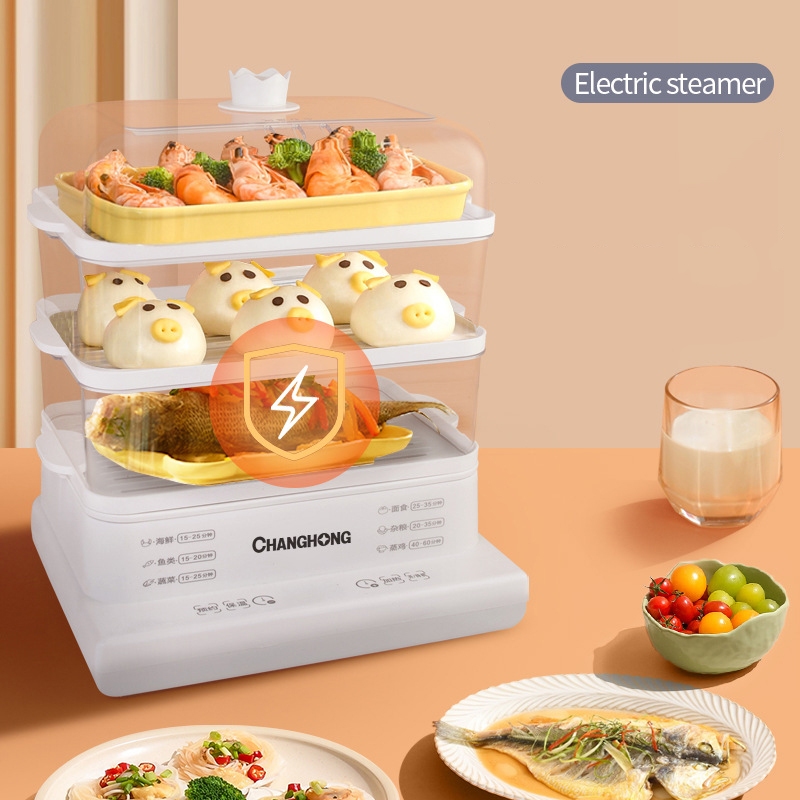 JIASHI Nồi Hấp Điện Đa Năng Chống Thấm Nước Dung Tích Lớn Tiện Dụng
