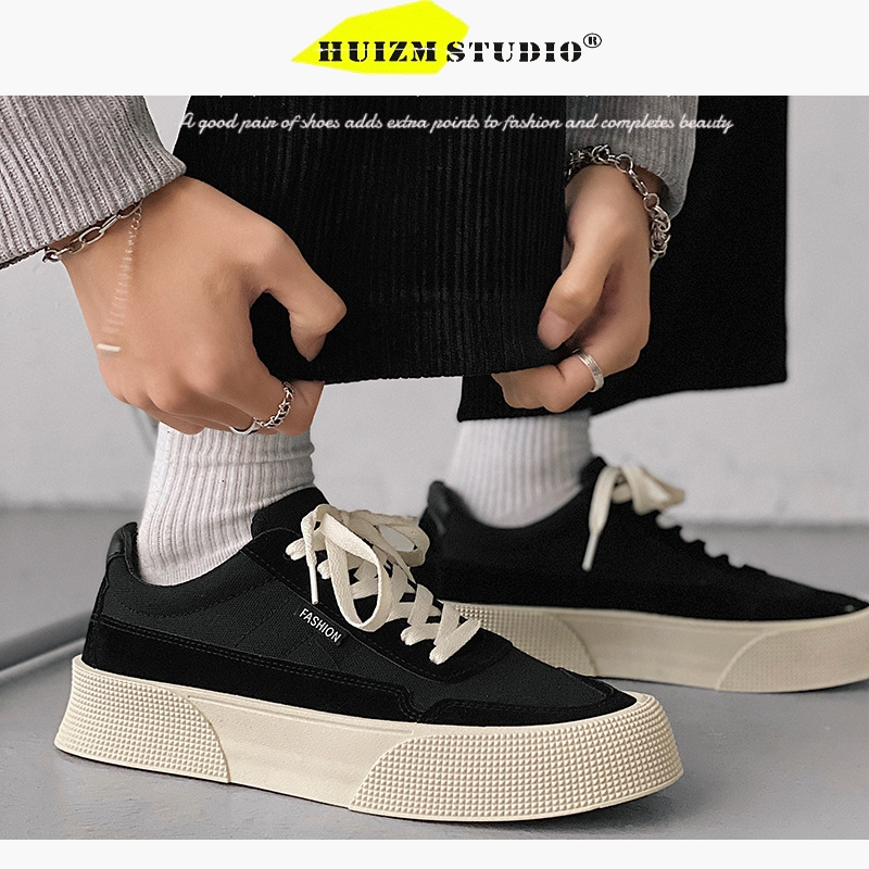 Giày Thể Thao Vải canvas Đế Dày Phong Cách Harajuku Thời Trang Cho Nam Và Nữ