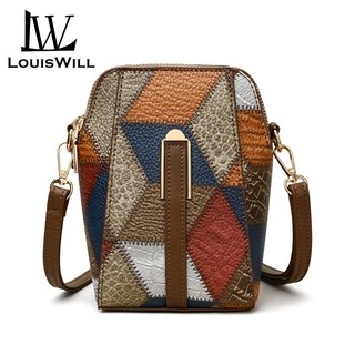 Túi xách nữ LouisWill Túi đựng điện thoại Túi đeo vai Túi đeo chéo Túi xách phong cách Bohemian Thiết kế tương phản Dung tích lớn Dây đeo vai có thể điều chỉnh Thiết kế dây kéo kép