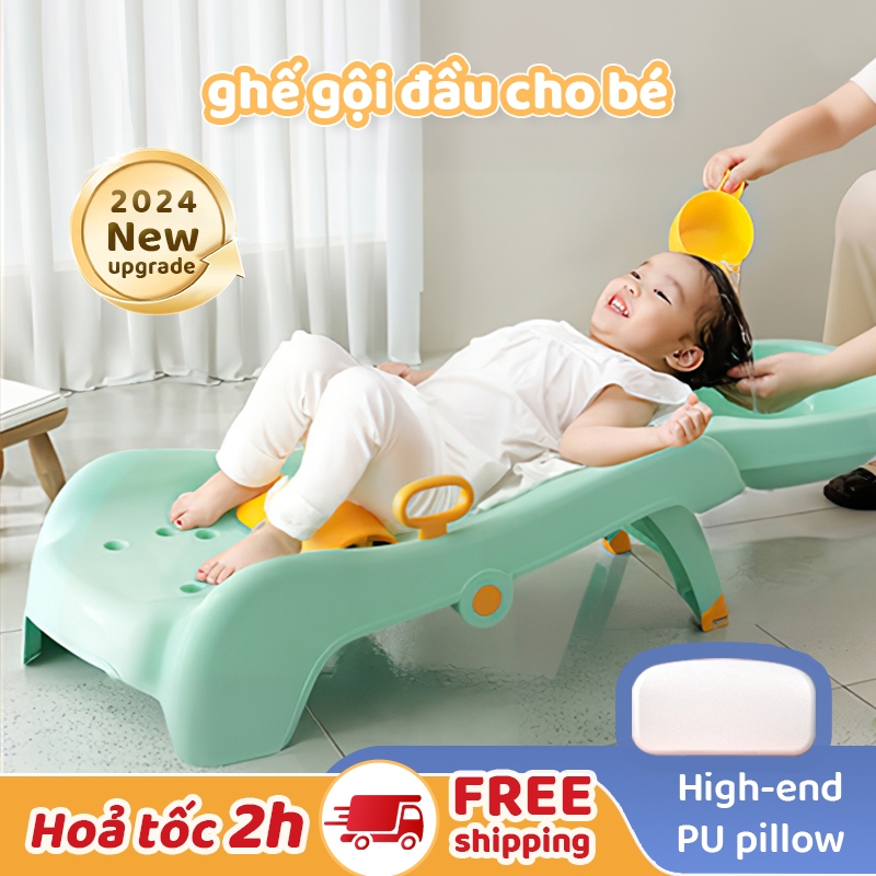 【5 -year warranty】Ghế gội đầu trẻ em, giường gội đầu, nằm phẳng để sử dụng trong gia đình, ghế gội đầu cho bé, ghế tắm gội tóc cho bé, có thể gập lại cho nam và nữ