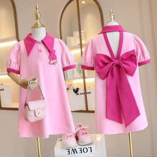  Đầm Bé Gái 3-14 Tuổi Váy Trẻ Em Mùa Hè Váy Trẻ Em Thời Trang Giữa Lớn Trẻ Em Đầm Polo Bé Gái Thời Trang Nơ Puff Tay Áo Đầm Công Chúa 