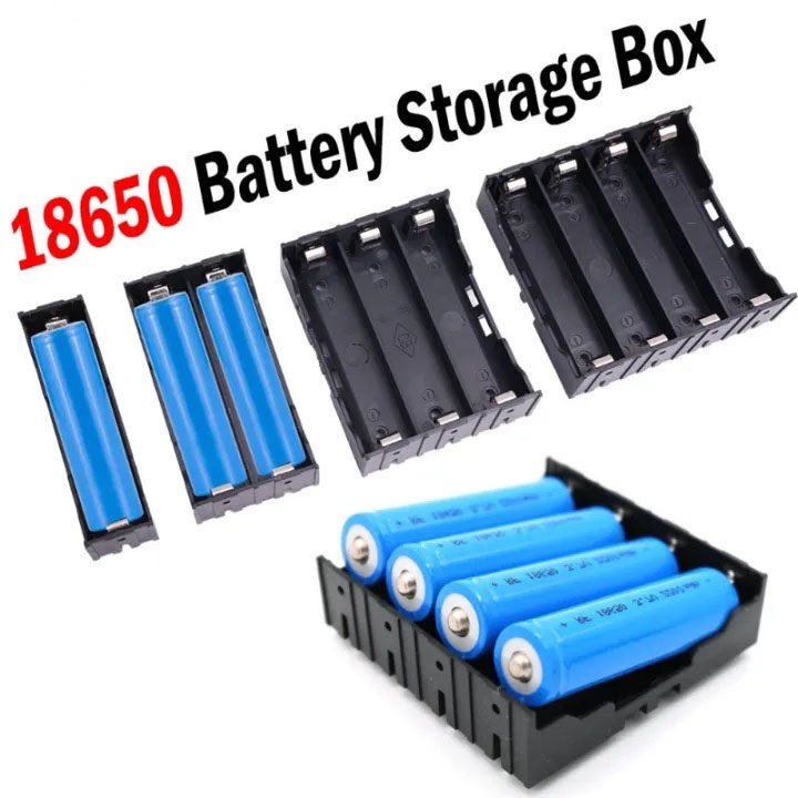 Hộp đựng pin ABS 18650 1x3x4x3.7V 18650 1 2 3 4 cổng