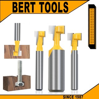 BERT🇻🇳｜Mũi phay rãnh gỗ chữ T mũi soi thanh nhôm giá cài siêu thị cốt 6.35mm