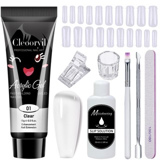 15ml poly gel móng tay nối dài bộ 8 cái / bộ extesion nail gel kit nails crystal builder nail gel