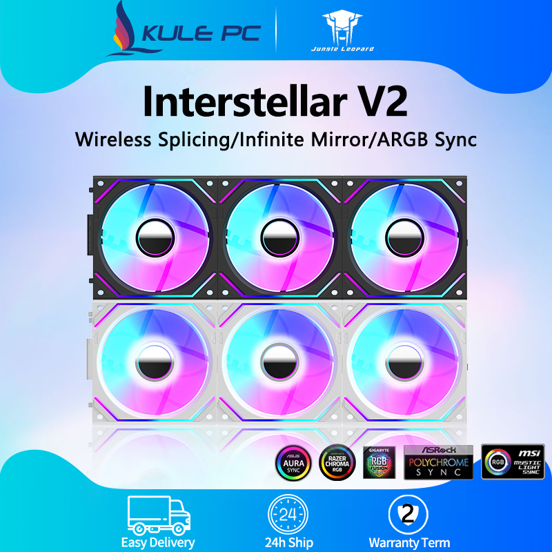 Jungle Leopard Interstellar V2 Quạt Tản Nhiệt cpu argb 120mm 3 Trong 1 Ánh Sáng Trắng 5V 3PIN ARGB