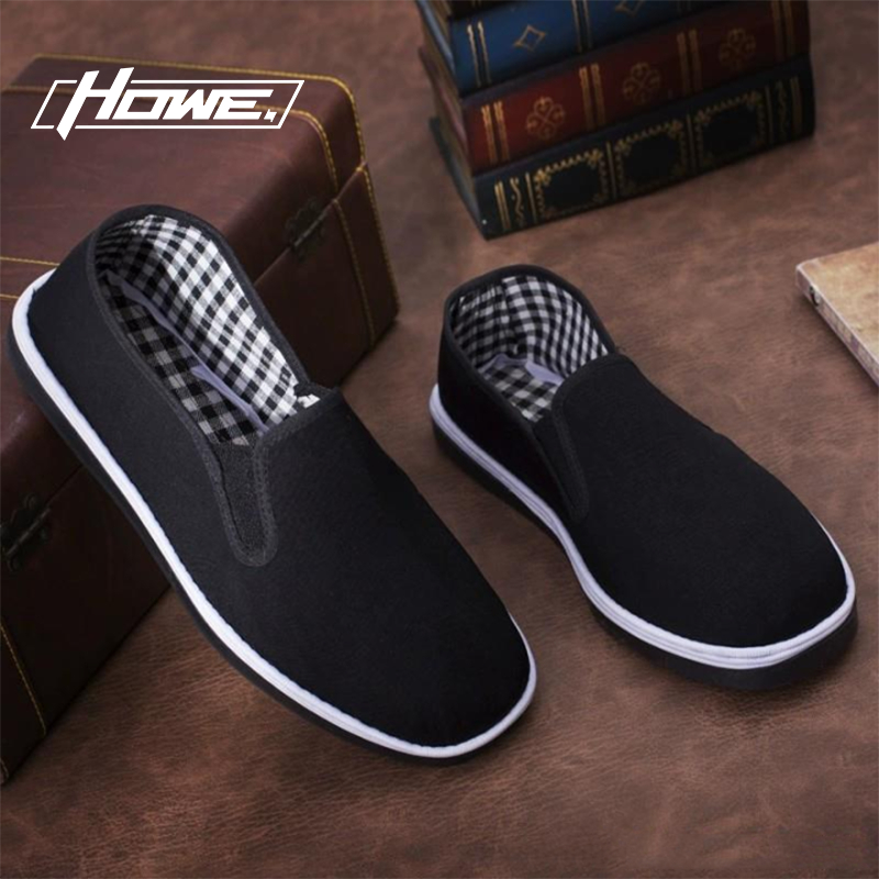 Howe. Giày vải Bắc Kinh cũ Giày nam vải canvas, đế slip-on, kiểu dáng thời trang, thoải mái và rất linh hoạt