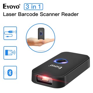 Máy quét mã vạch Bluetooth Eyoyo Mini CCD, Máy quét mã vạch Bluetooth & USB 3 trong 1 & Đầu đọc mã vạch không dây 2.4 Máy quét hình ảnh di động Quét màn hình 1D