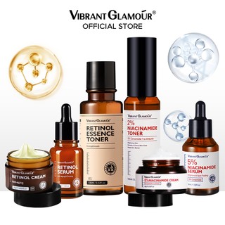 VIBRANT GLAMOUR Retinol + Niacinamide Face Cream Essence Toner Set Làm săn chắc và trẻ hóa 6 chiếc