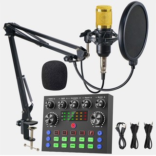Bộ thẻ âm thanh trực tiếp V8s Micro Điện thoại di động Máy tính k Bài hát Thiết bị đầy đủ