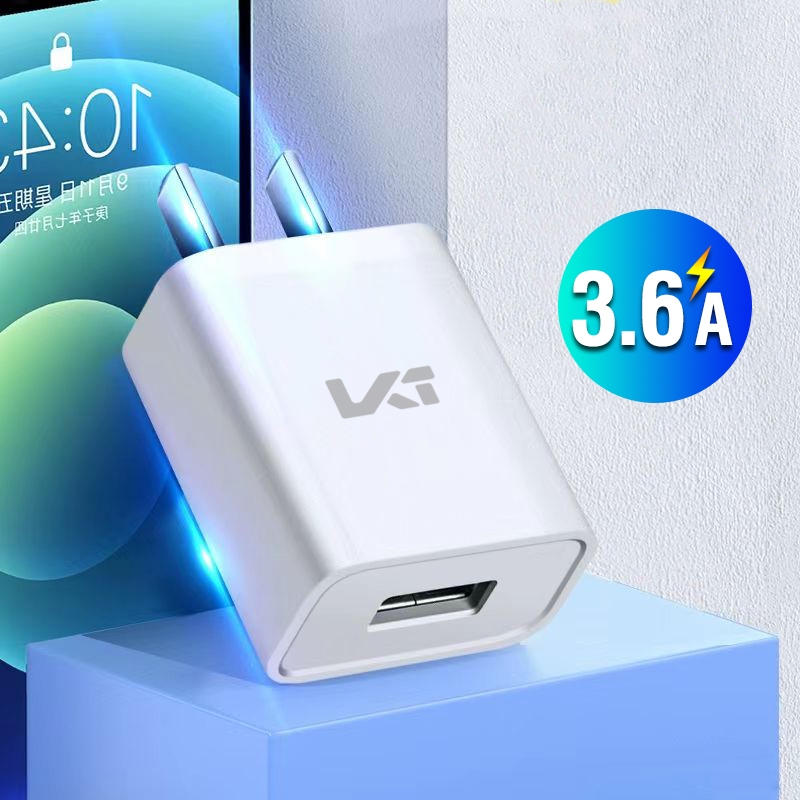 Củ Sạc K01 Sạc Nhanh 3.6A 1 Cổng Sạc USB Chất Liệu PC An Toàn Dành