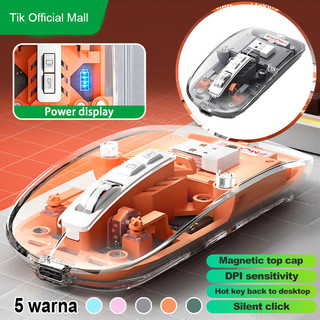 Chuột chơi game Bluetooth không dây Kết nối 2400 DPI Ba thiết bị Vỏ trong suốt Type-C Sạc nhanh