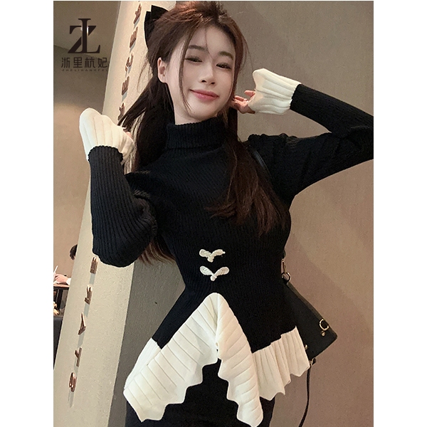 ZHELIHANGFEI Áo khoác len Áo len nữ Áo len croptop áo kiểu len thời trang Trendy xu hướng Stylish