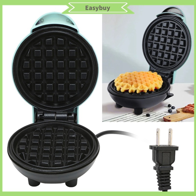 ▲Máy Làm Bánh Waffle Hình Tròn Chống Dính Chảo Nướng Điện Ăn Sáng Di Động Phích Cắm US 100‑120V