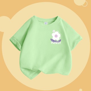 Áo thun nữ in hoa tím 100% Cotton Áo thun ngắn tay thời trang mùa hè