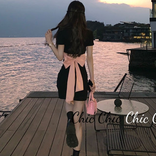 Chic Chic váy nữ Đầm Body Cho thời váy Dễ thương Trendy Cute Korean WLQ23B0X7T 48Z231130