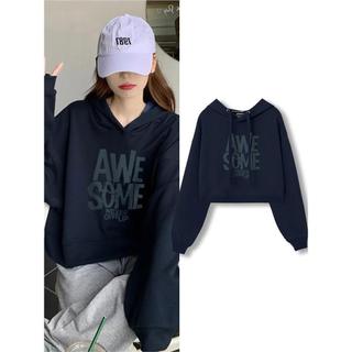 Áo hoodie lửng tay dài in chữ misssumey kiểu hàn quốc gợi cảm cho bạn gái