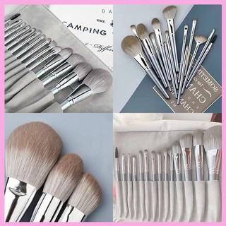 Bộ cọ trang điểm 14 món cọ trang điểm nội địa trung cọ trang điểm màu Xanh cao cấp lông siêu