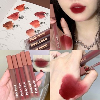 Pink COCO Bột satin nhẹ bóng Son Kem Lì Dưỡng Ẩm Mềm Môi Chống Thấm Nước Lâu Trôi