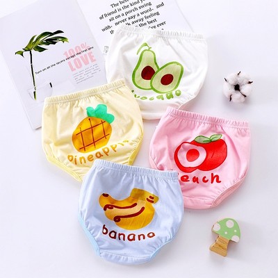 Adabaobao® ᵛⁿSet 4 quần lót LUCKY BIG CAT bằng cotton in họa tiết thời trang cho bé gái