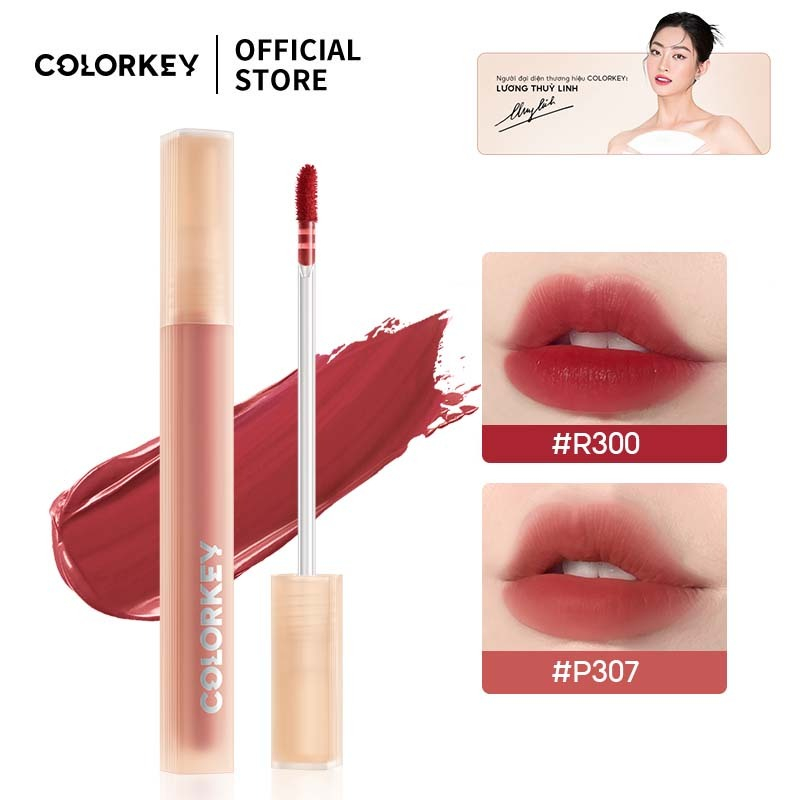 Son tint bóng COLORKEY dưỡng ẩm trong suốt mềm mại lâu trôi độ ấm vừa vặn không dính có sắc tố cao