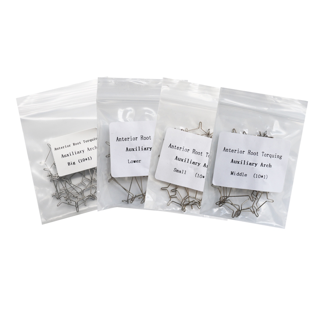10 Cái / gói Nha Khoa Chỉnh Nha Năm Cong Mô-men Xoắn Lò Xo Phụ Trợ Dây Vòm Lớn / Giữa / Nhỏ Nha Sĩ Vật Liệu   Dental Orthodontic Five Curved Torque Spring