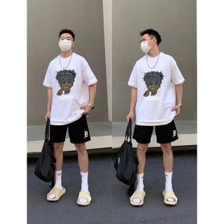 PEARDODO Retro Hợp Thời Trang Rời Mùa Hè Mới Phong Cách Mỹ Trung Tính Cotton Nguyên Chất Áo Thun Nam Tay Ngắn 240222